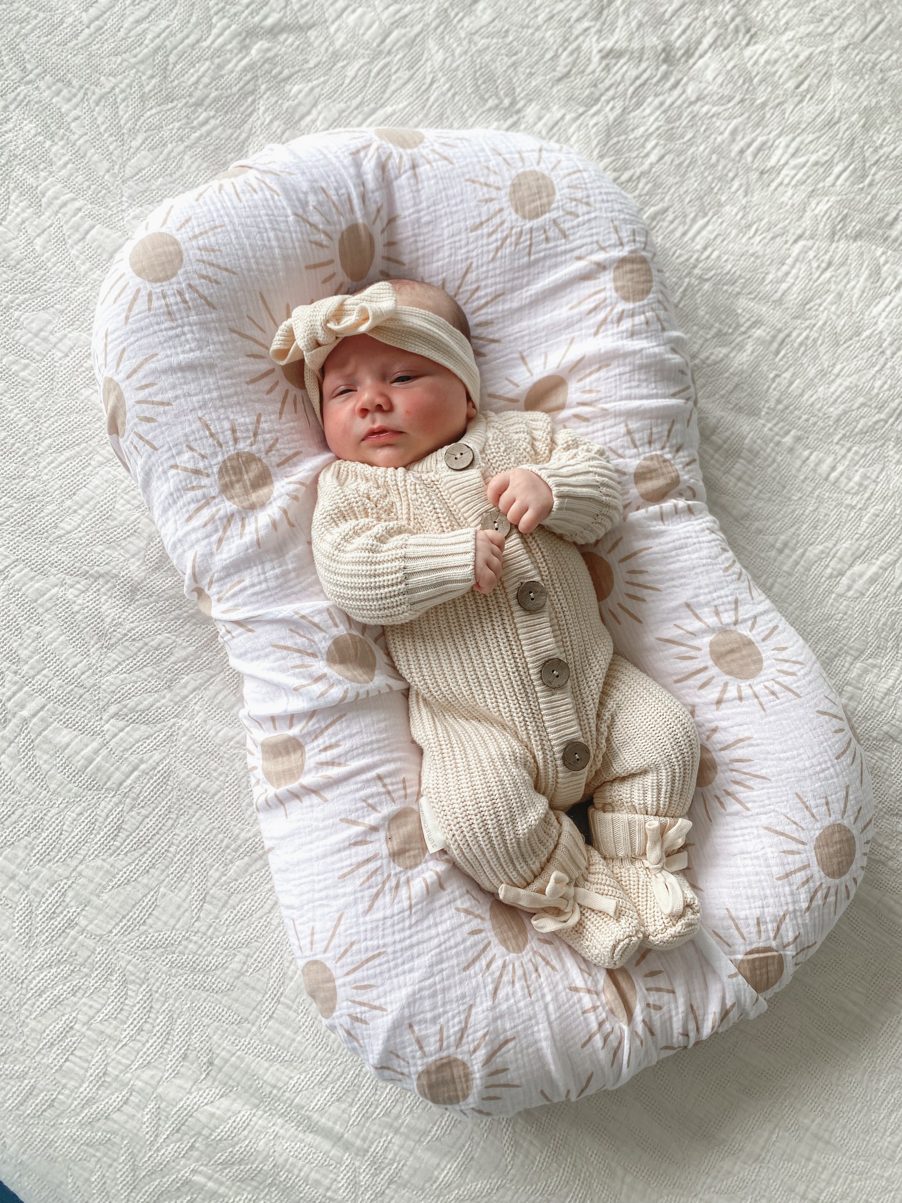 3LC Knitted Romper | Oat