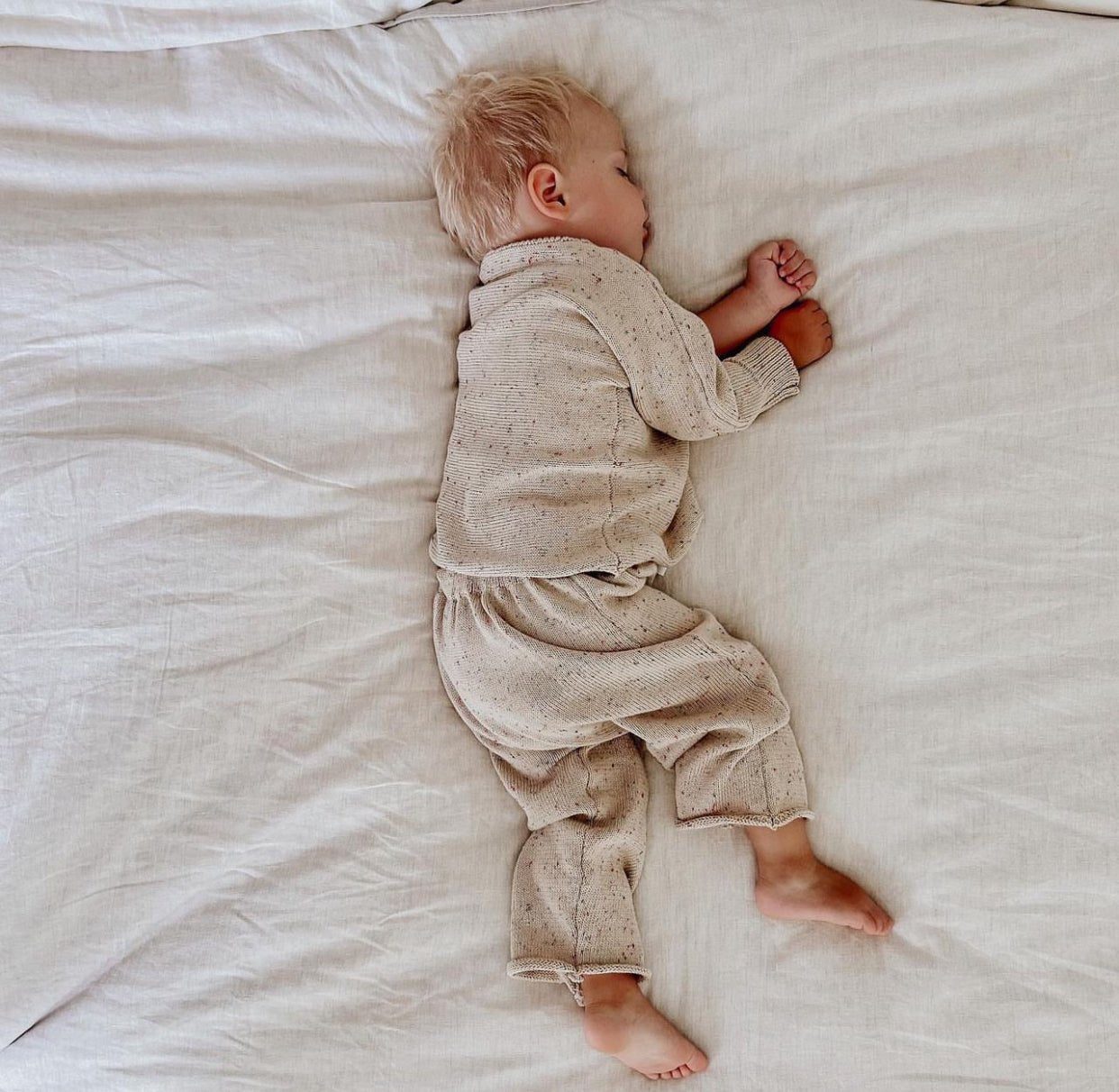 Biscuit Speckle Knit Pants