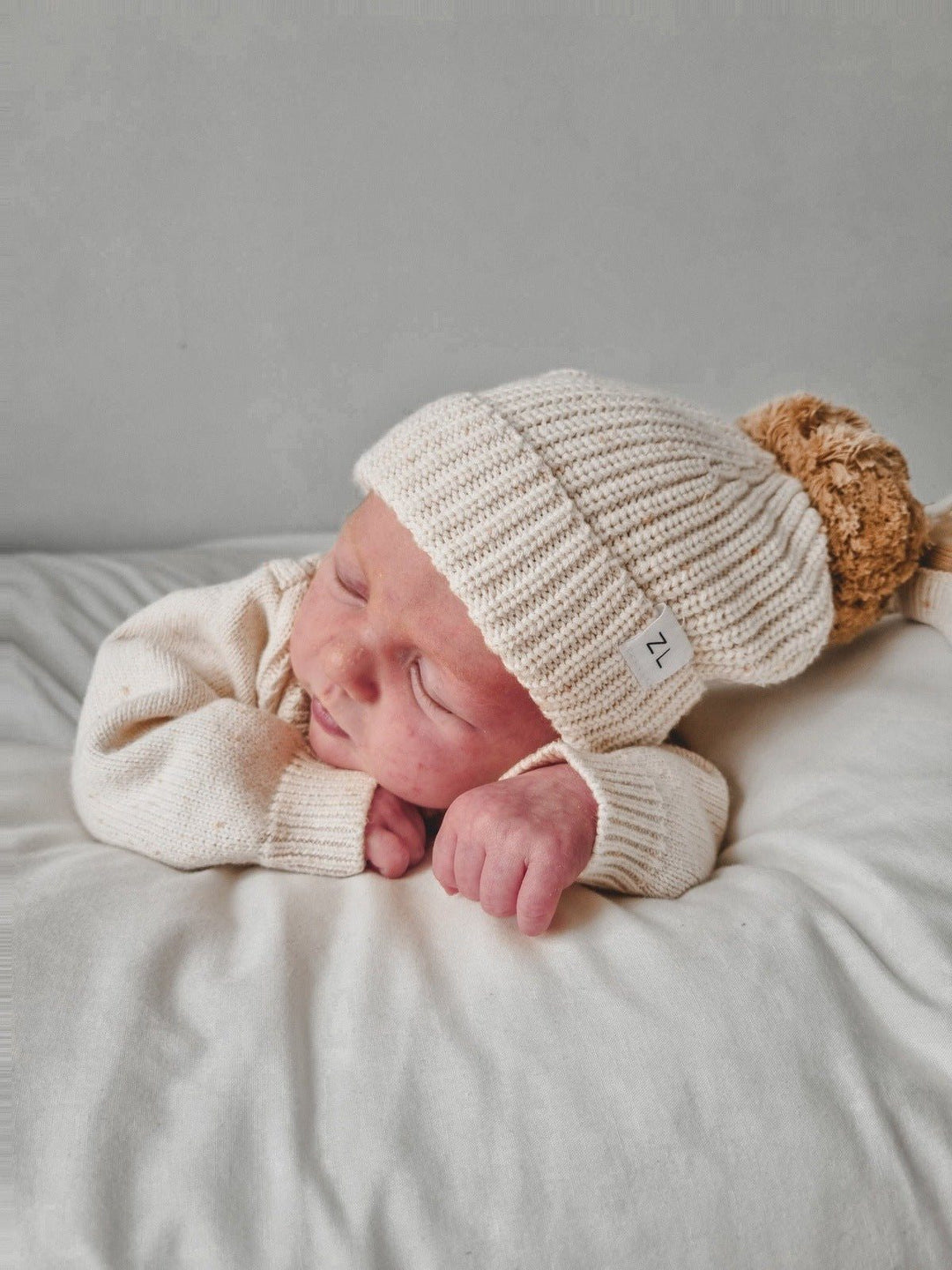 Baby Winter Hat | Infant Knit Beanie | Brave Little Lamb