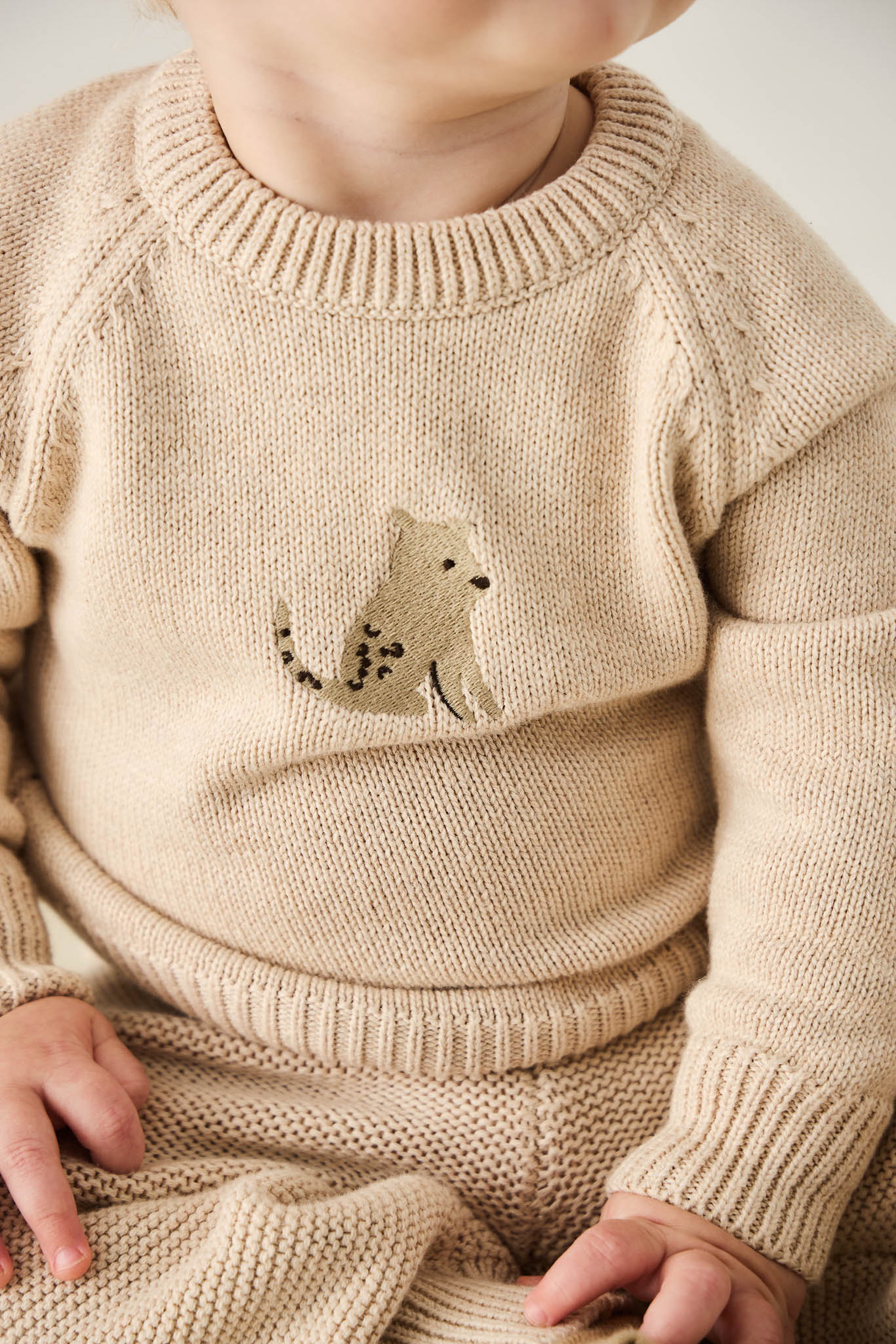 Ethan Jumper | Oatmeal Marle Leopard
