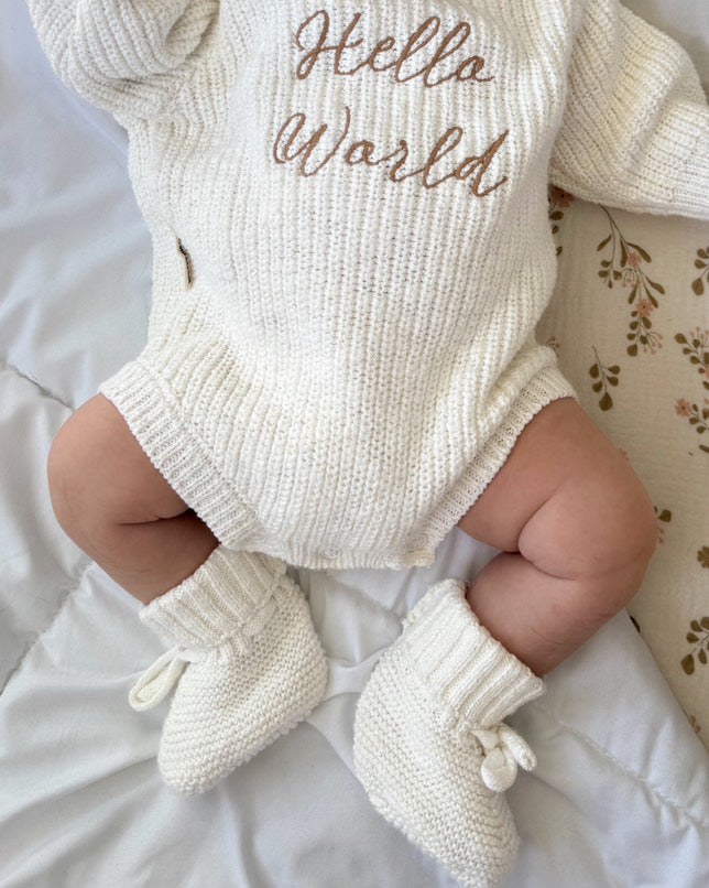 Knit Booties | Textured Cloud