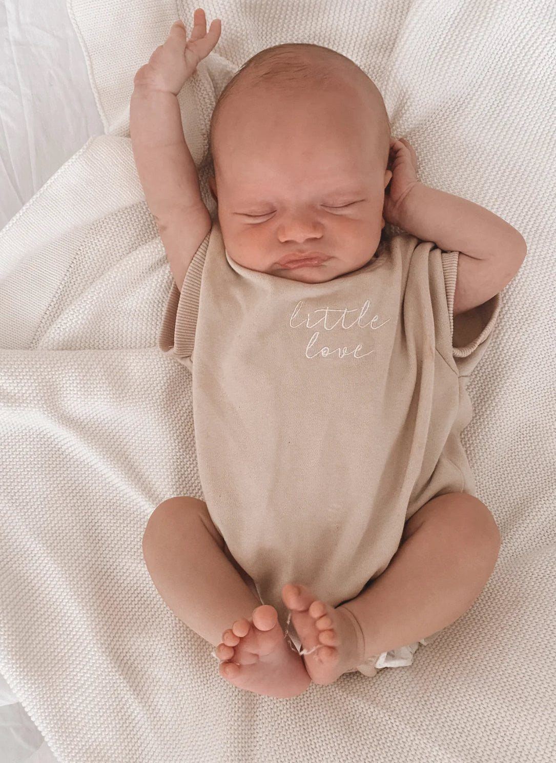 Little Love Bubble Romper Fawn Brave Little Lamb