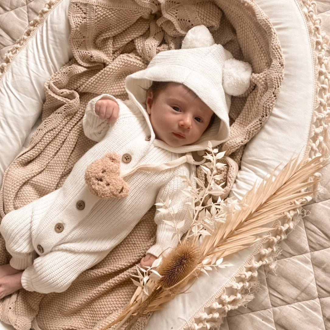 Classic Hoodie Romper | Milk