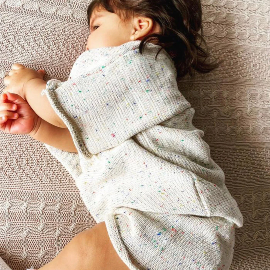 Knitted Shorts | Beige Speckled