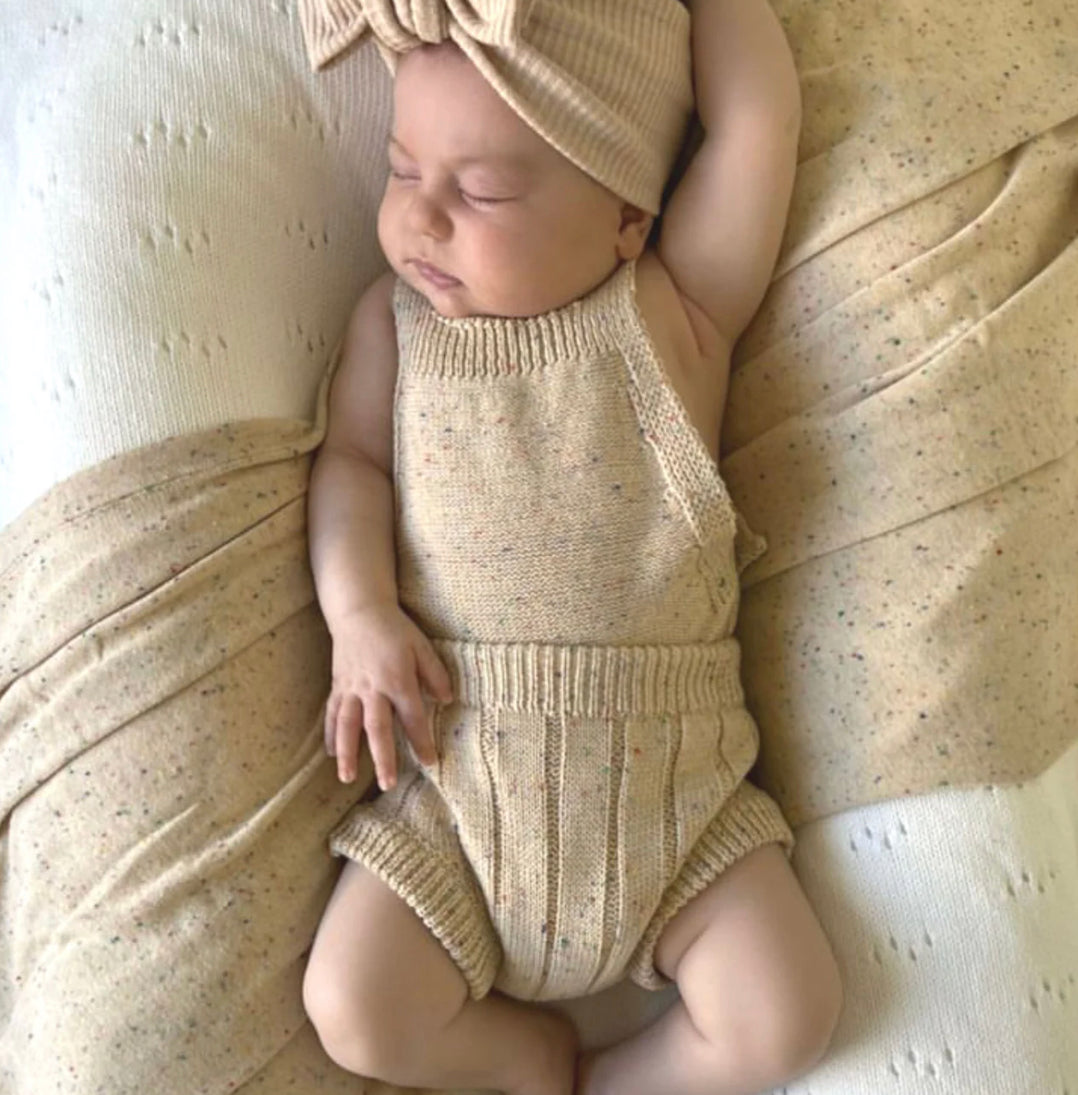 Knitted Top | Oatmeal Speckled