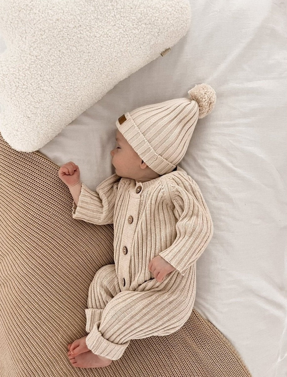 Ribbed Beanie | Honey Milk