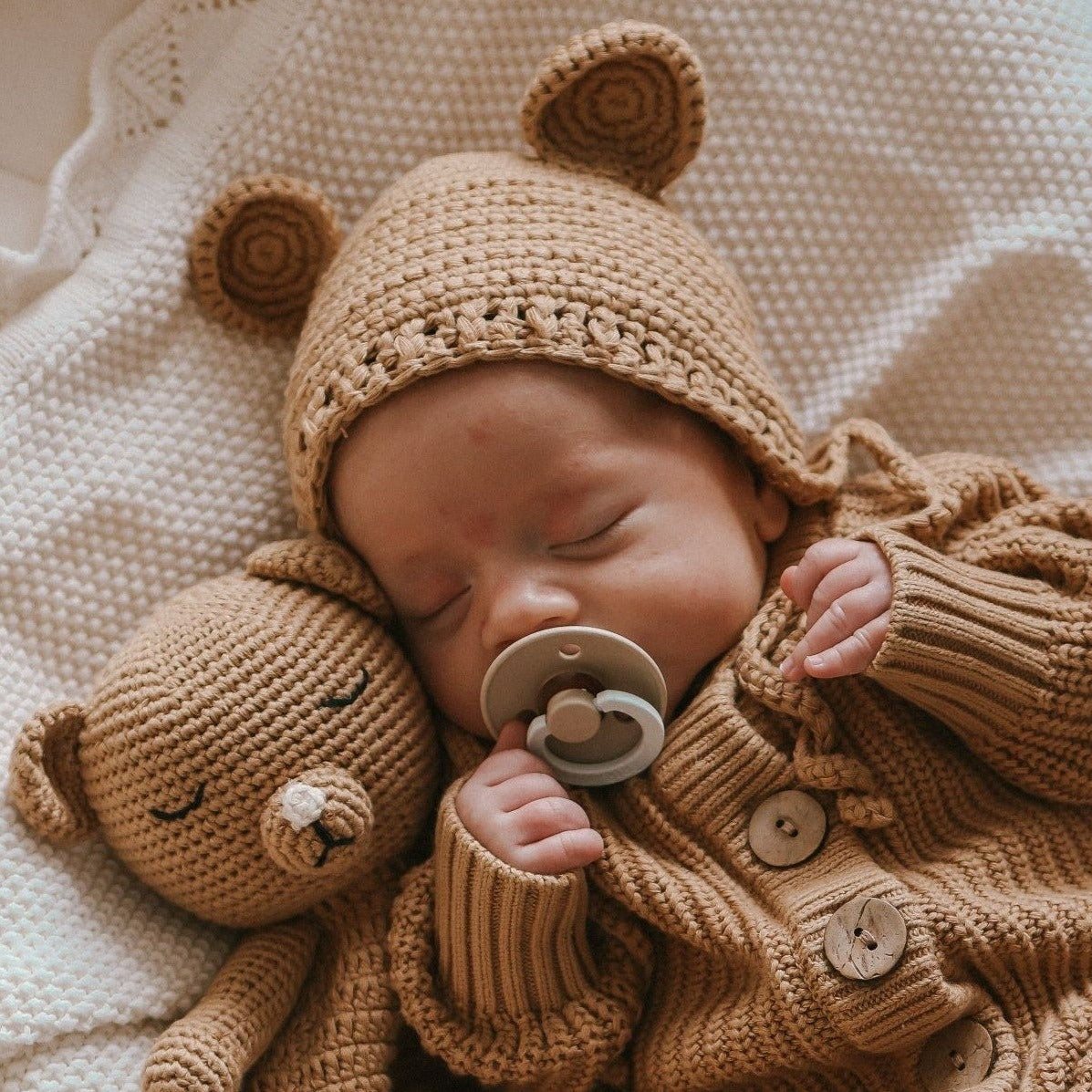 3LC Knitted Bear Bonnet | Coco