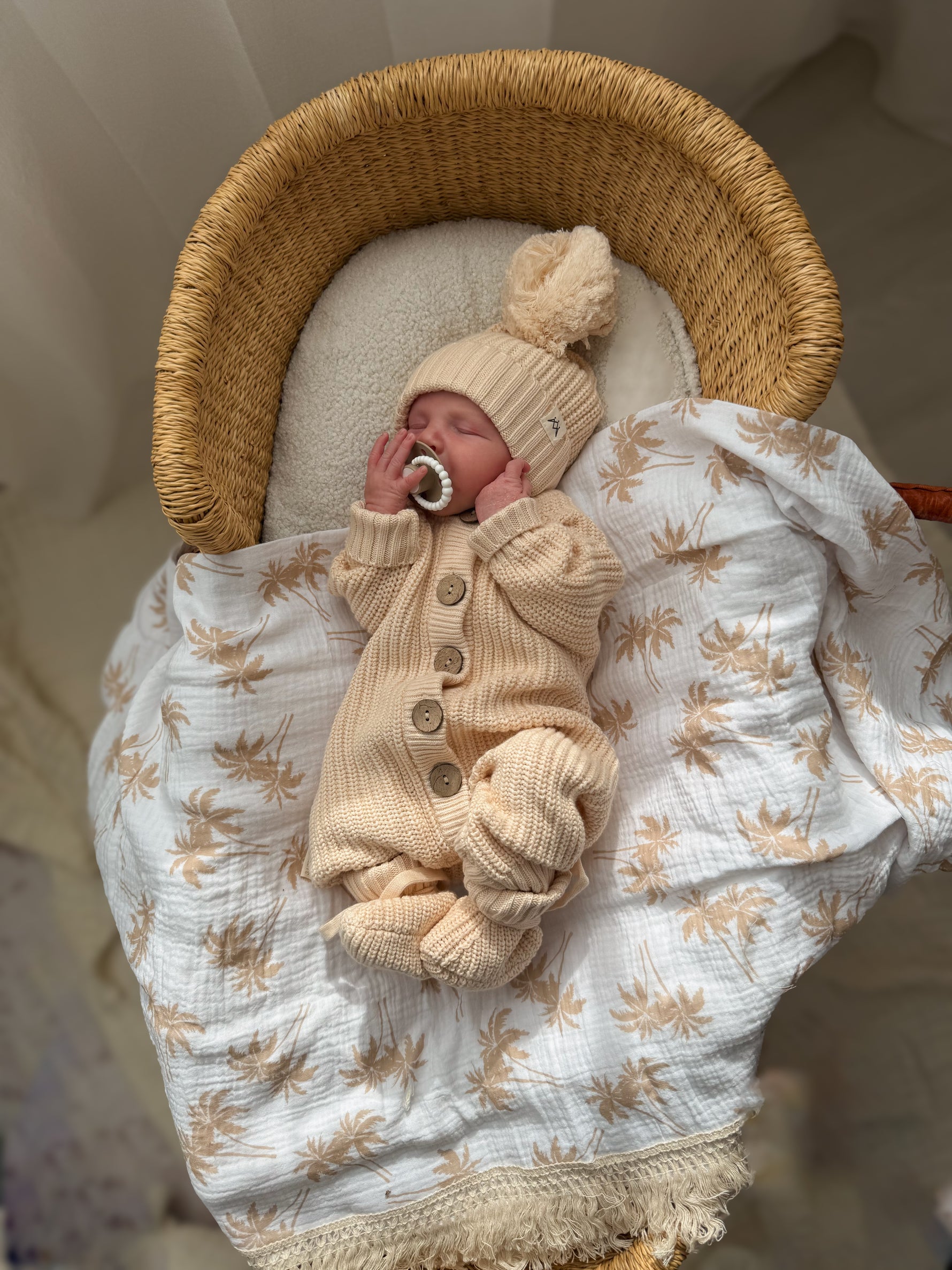 3LC Knitted Romper | Oat