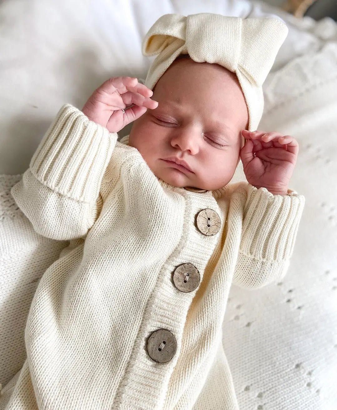 Bow For Newborn | Knitted Topknot | Brave Little Lamb