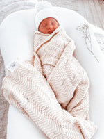 3LC Wave Knit Blanket | Oat