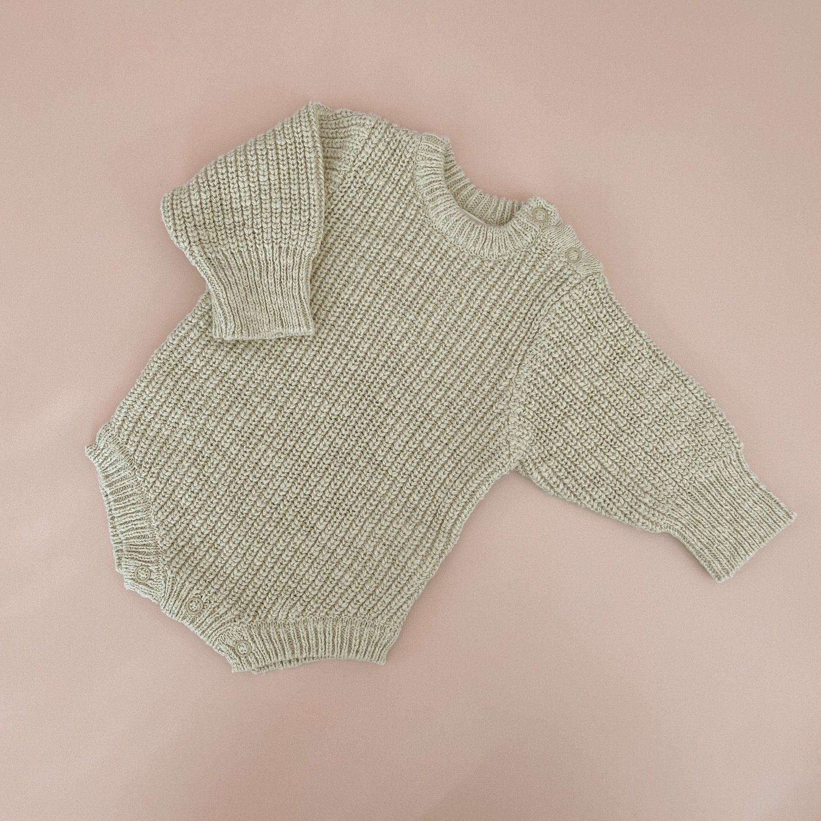 Chunky Knit Romper | Sage