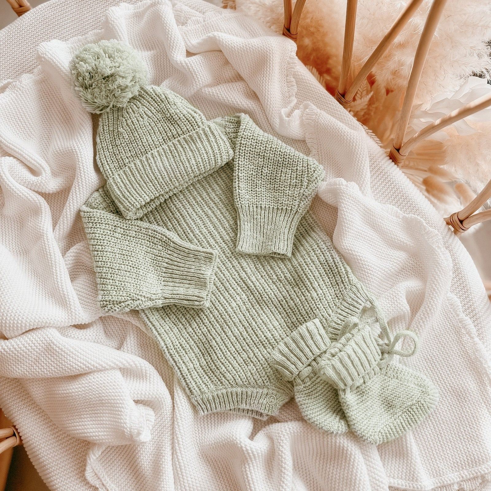 Chunky Knit Romper | Sage