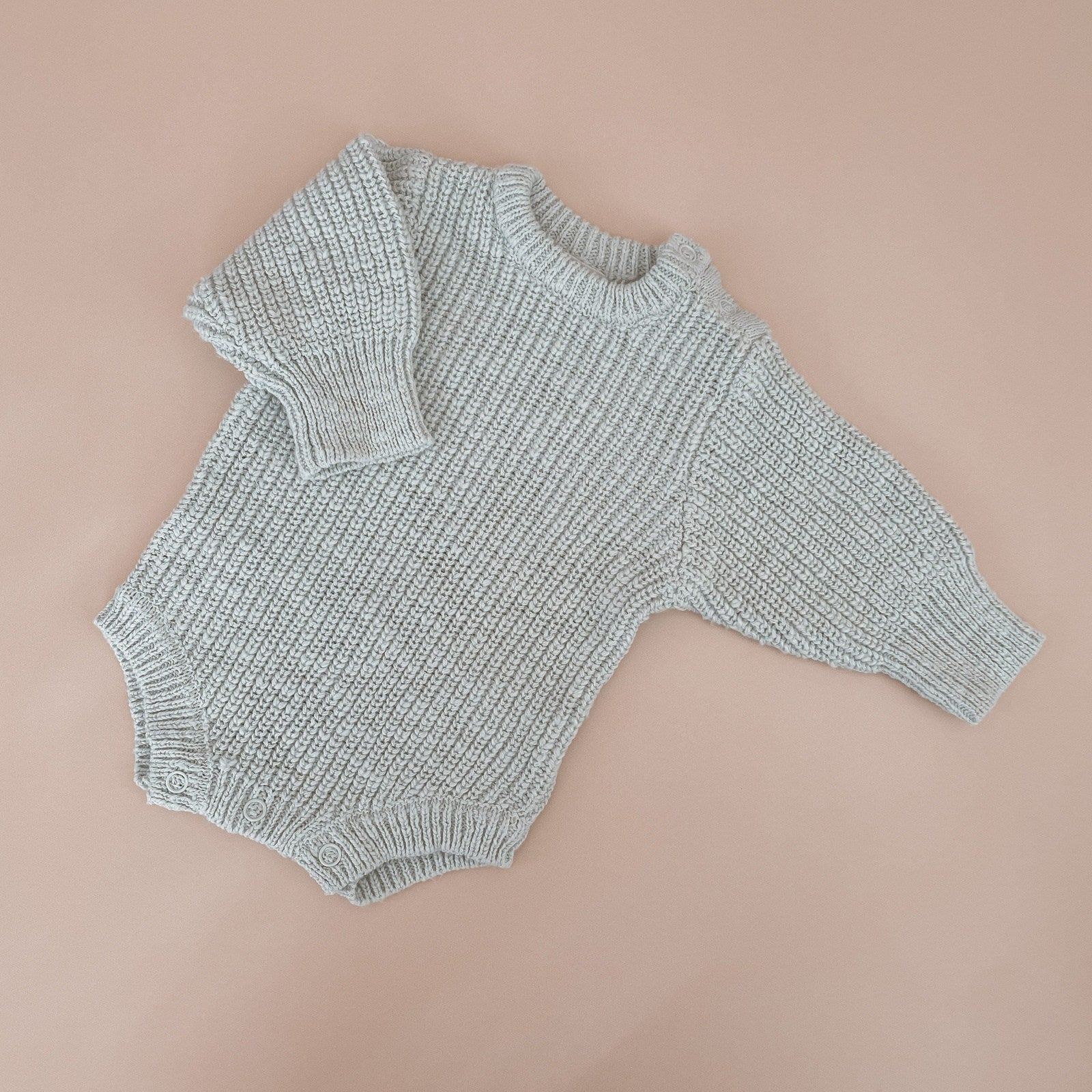 Chunky Knit Romper | Periwinkle