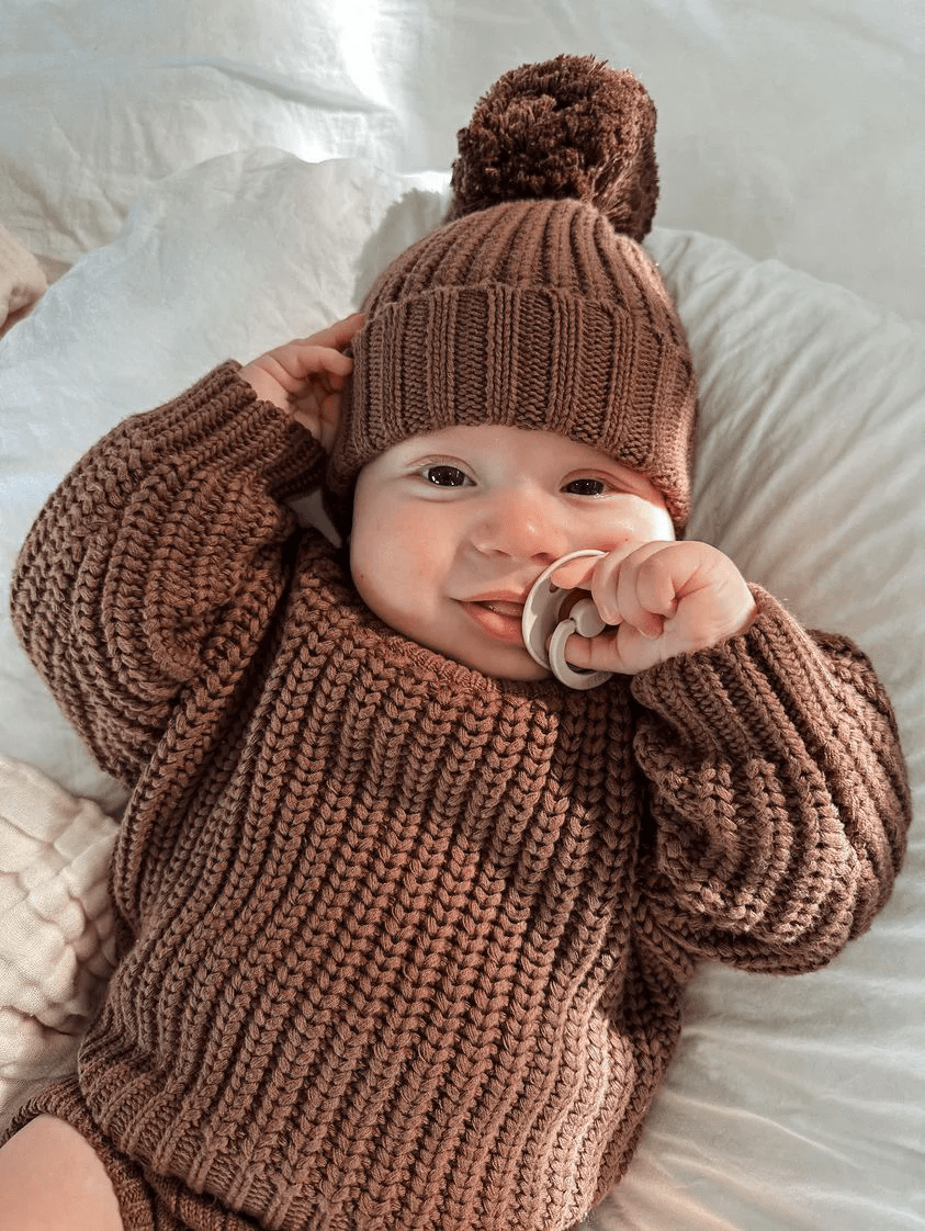 Chunky Knit Sweater | Dark Brown