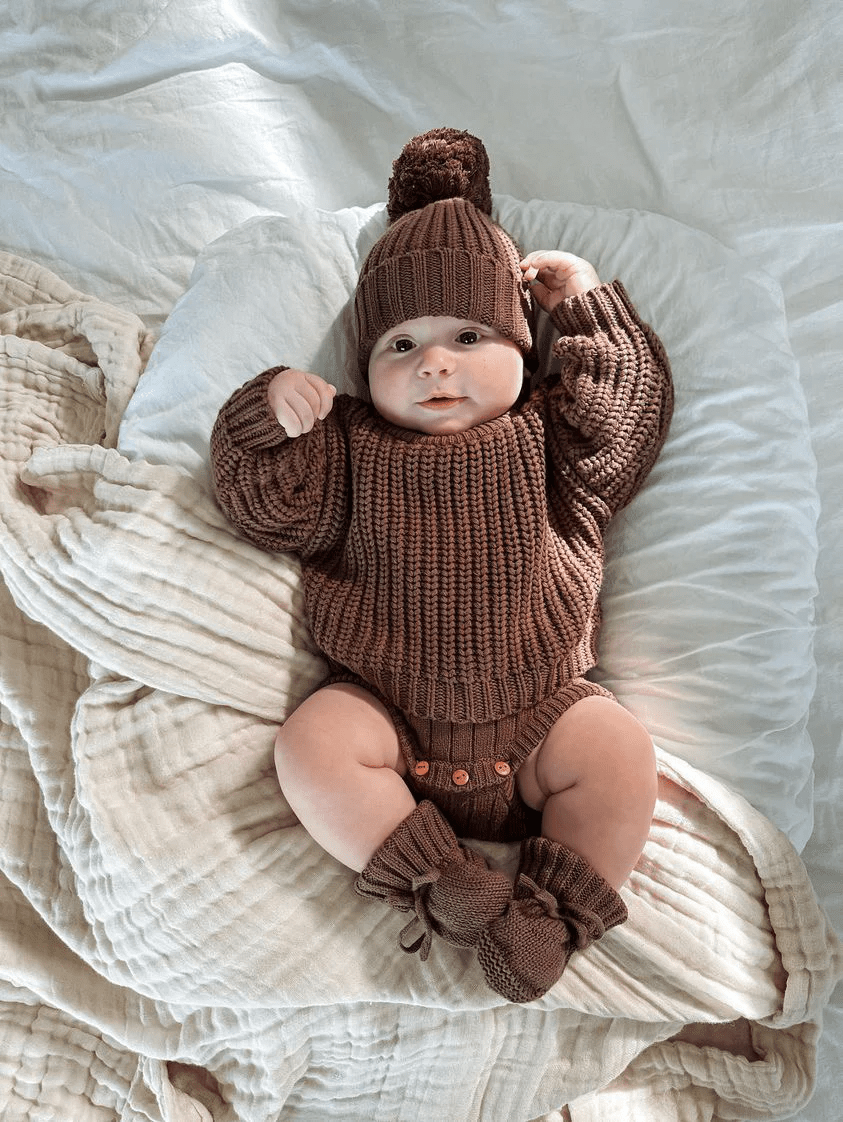 Sweater For Infants | Chunky Knit Sweater | Brave Little Lamb