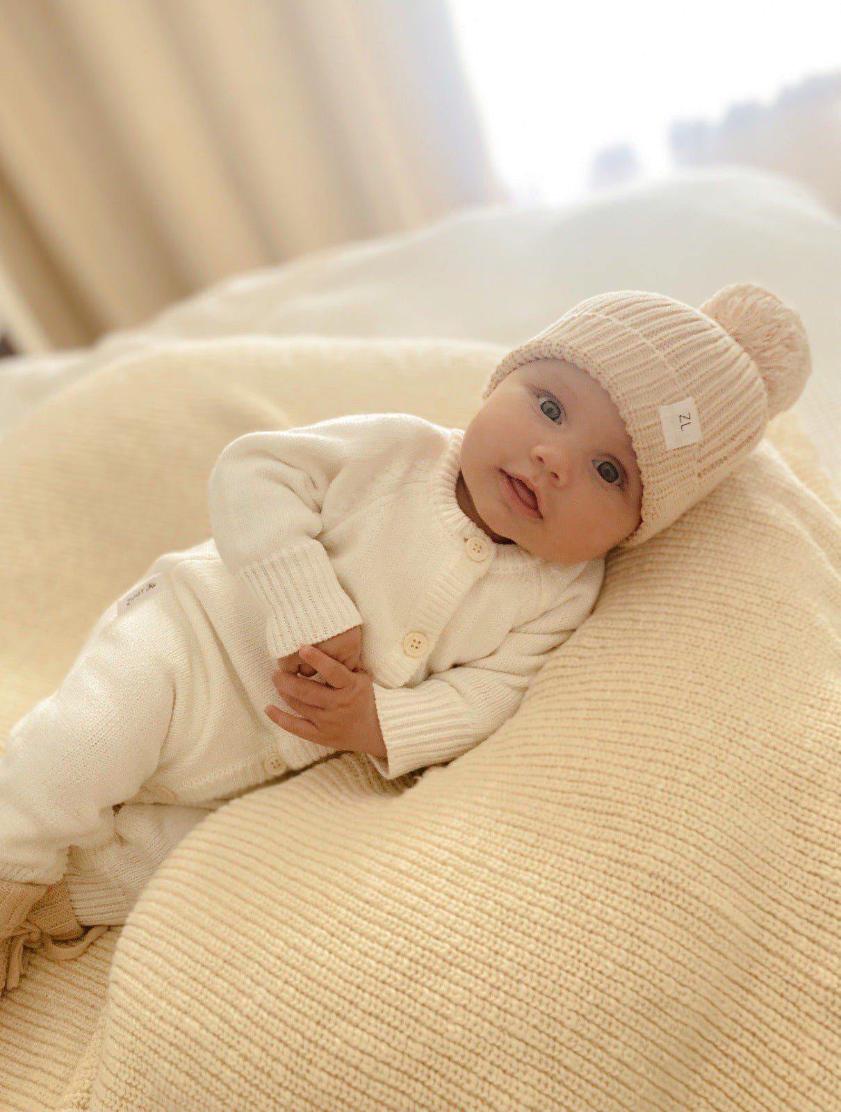 Classic Knit Romper - Milk