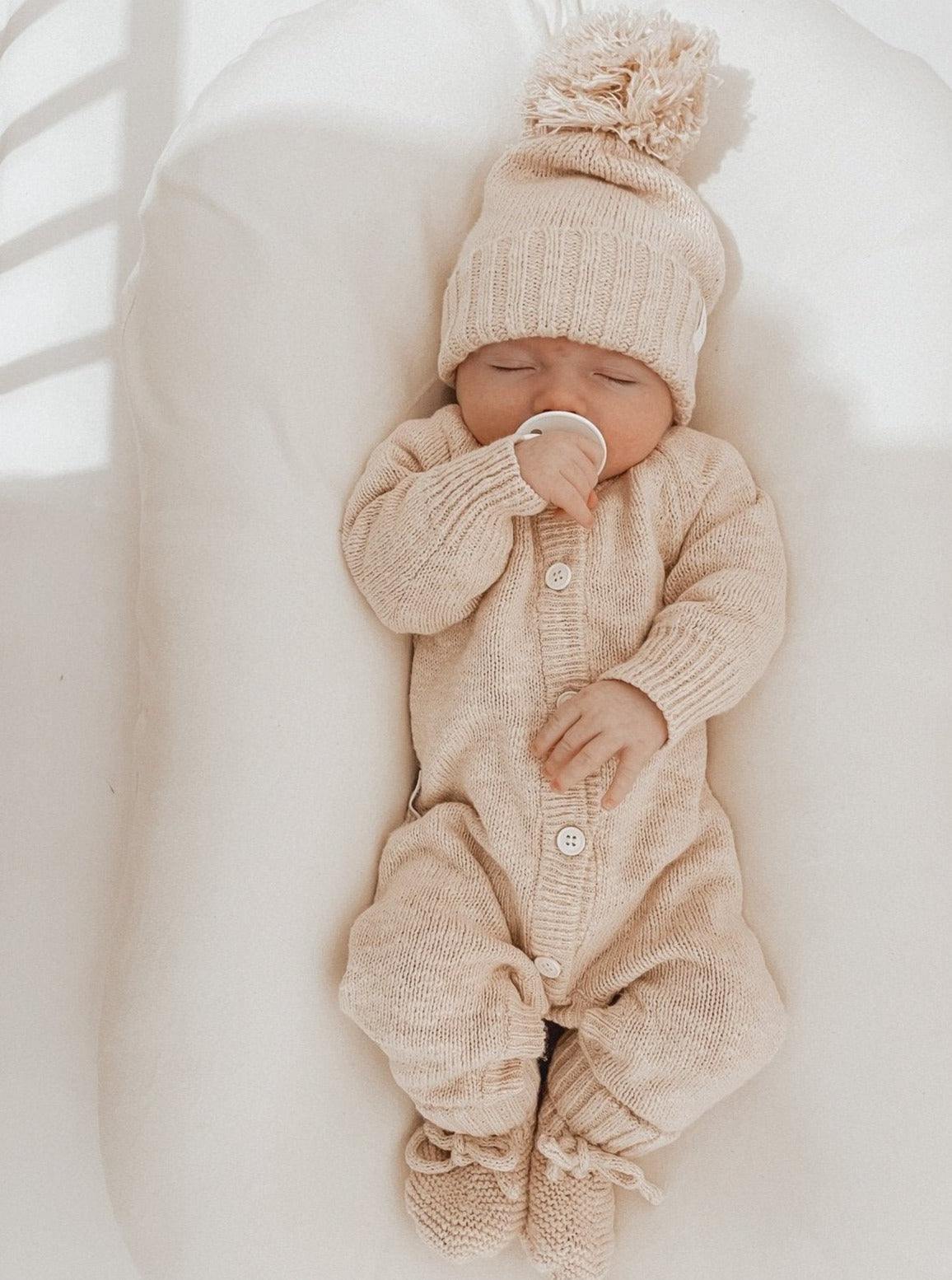 Classic Knit Romper - Textured Shell