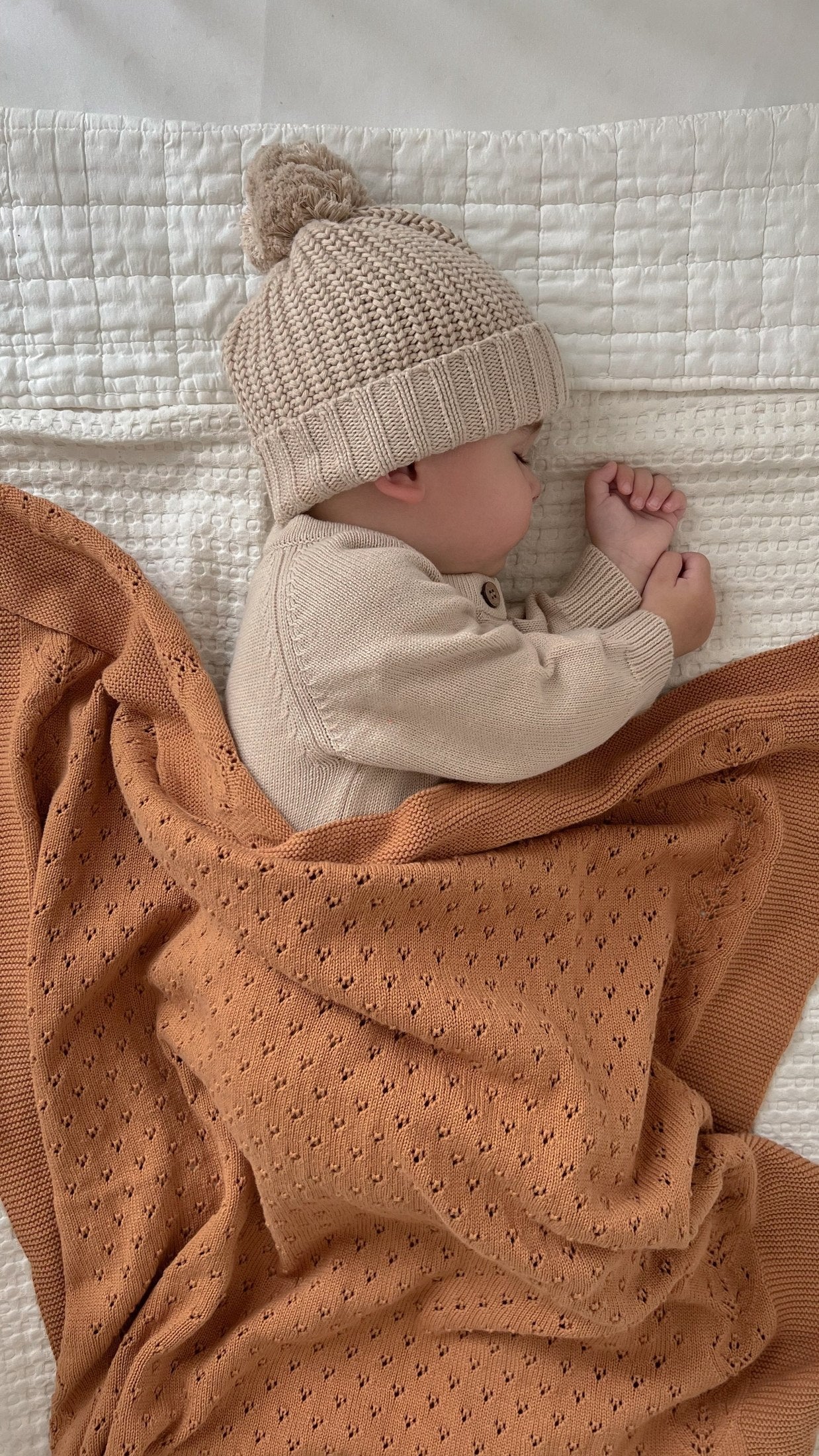 Divine Pointelle Blanket | Copper