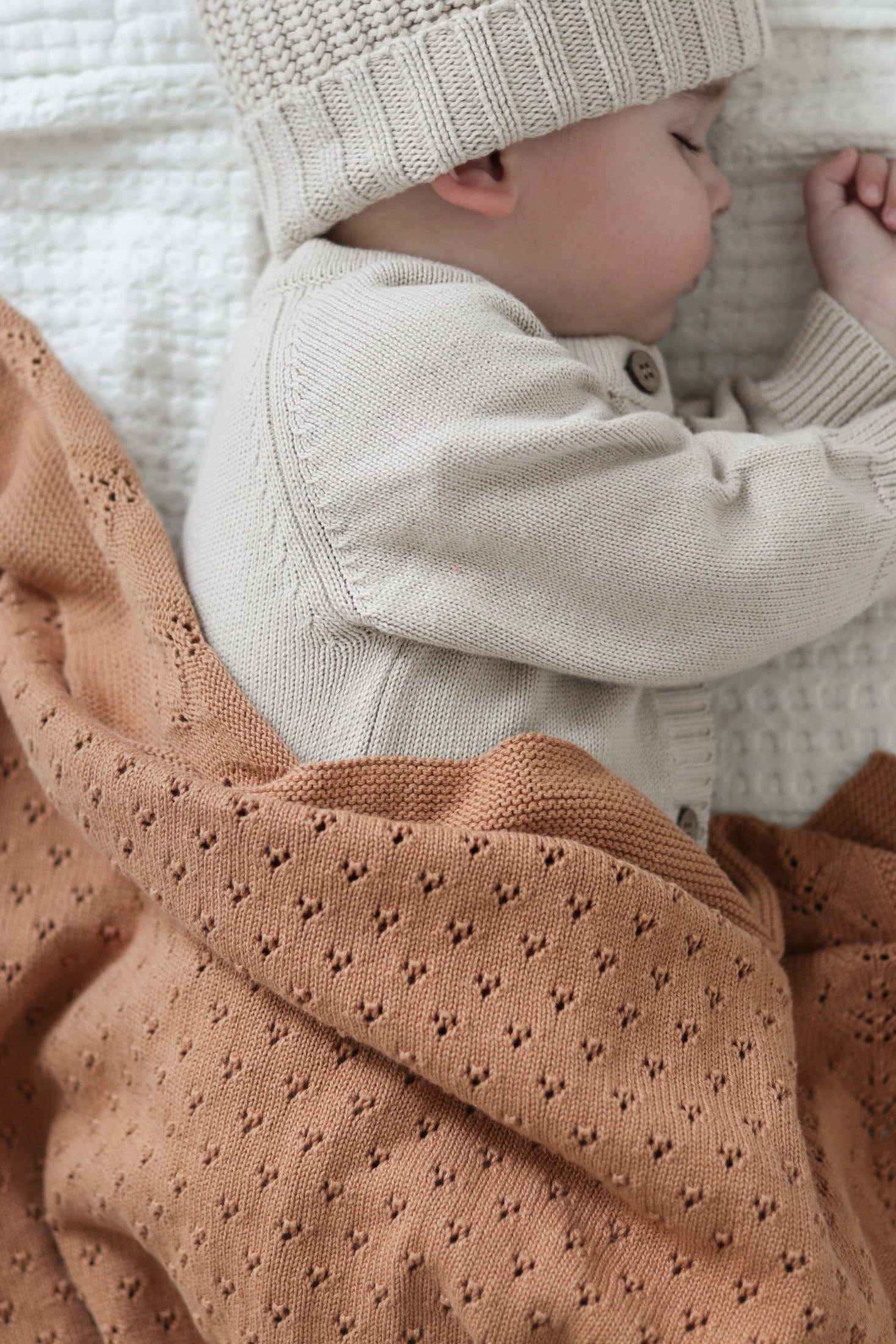 Divine Pointelle Blanket | Copper