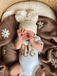 Load image into Gallery viewer, Newborn Winter Beanie | Double Pom Beanie | Brave Little Lamb

