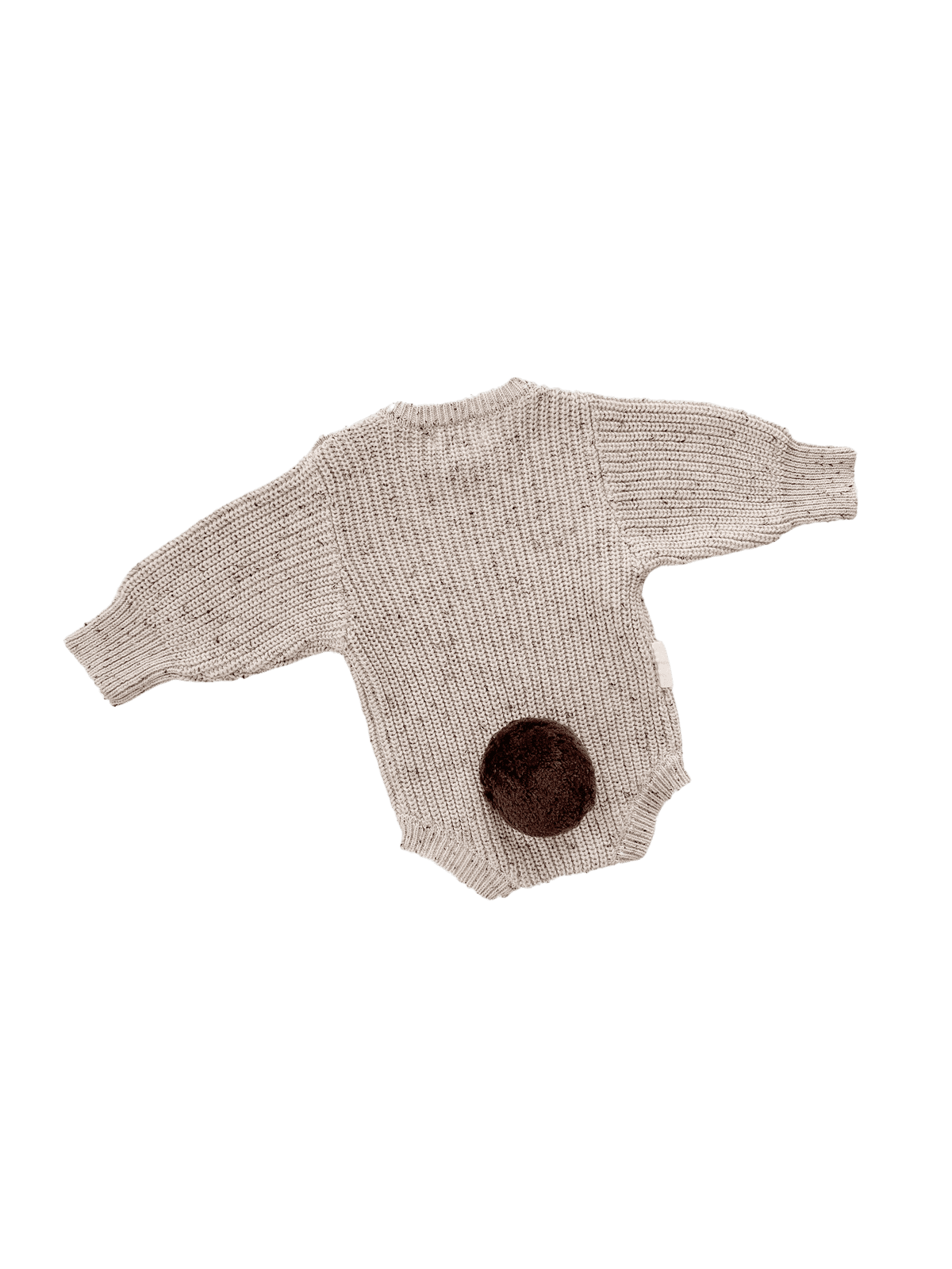Easter Knit Bubble Romper - Cocoa Fleck