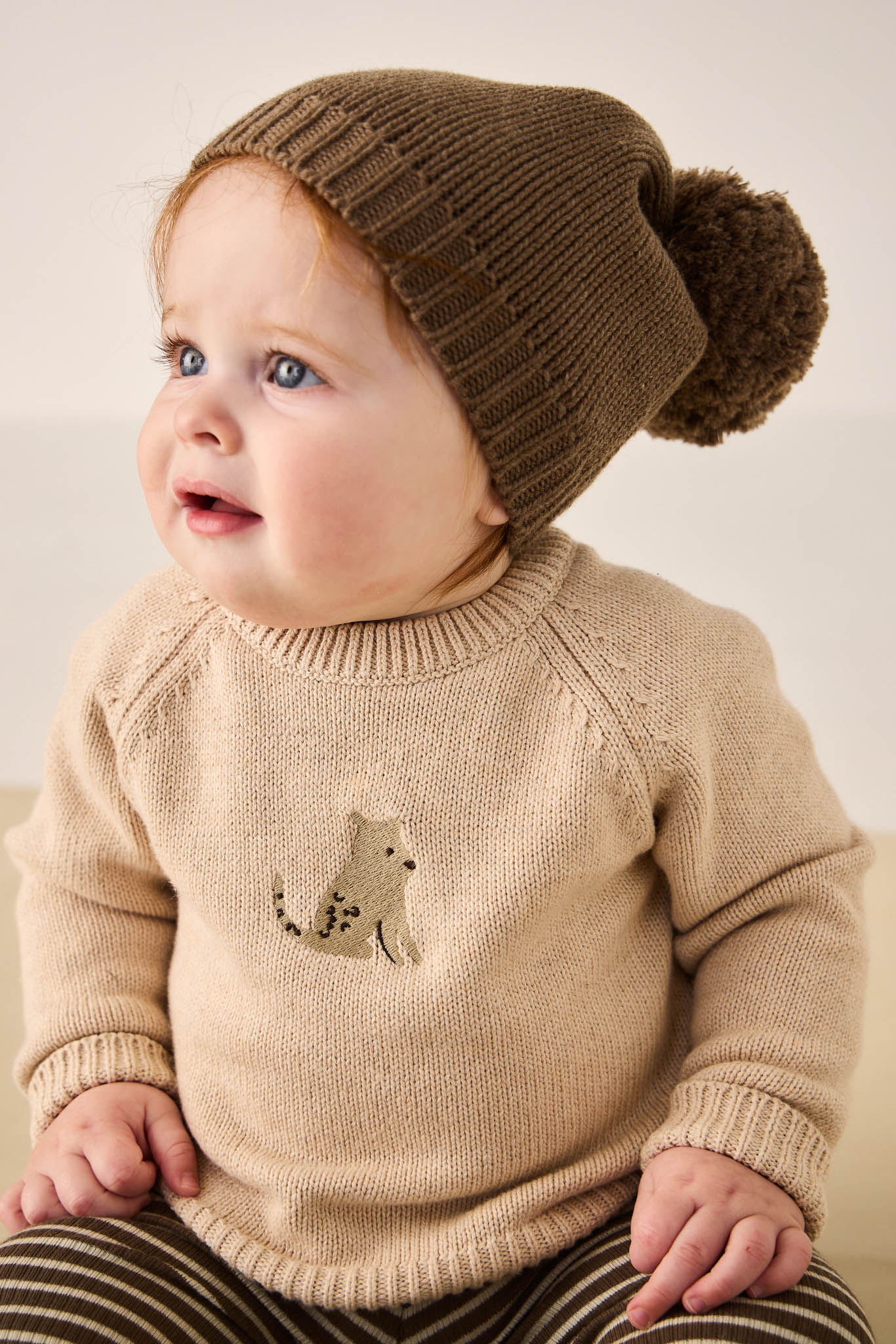 Ethan Jumper | Oatmeal Marle Leopard