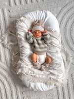 Fringe Swaddle Blanket | Palm