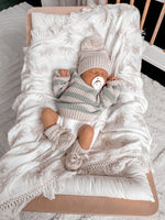 Fringe Swaddle Blanket | Palm