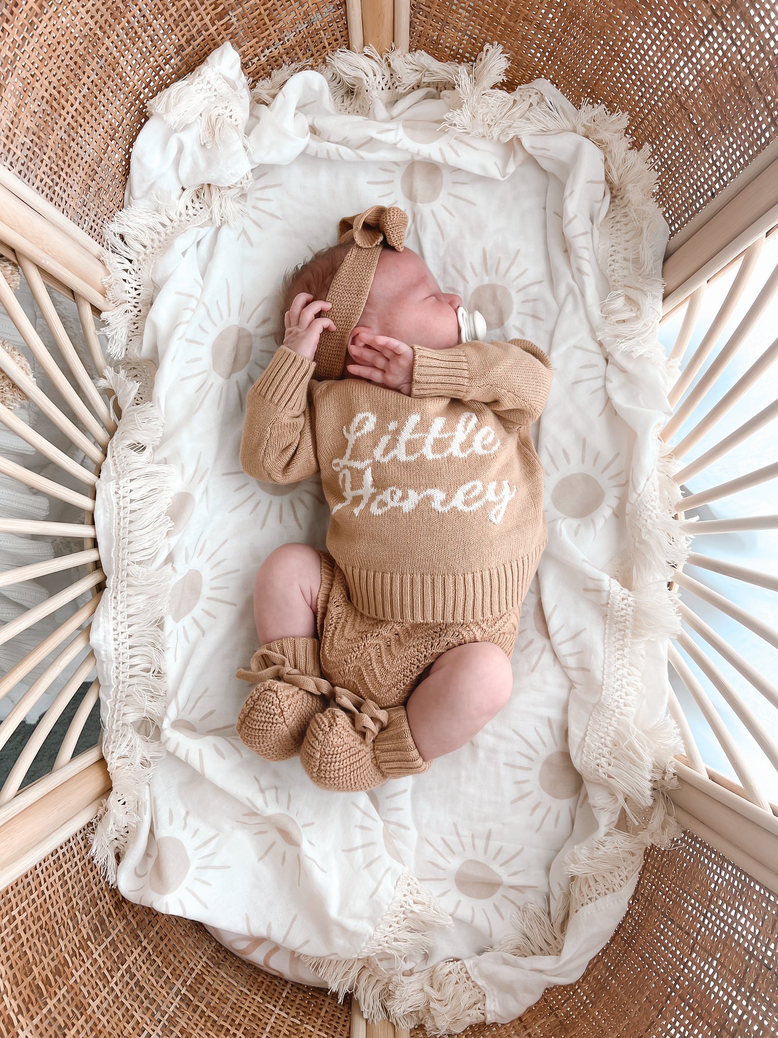 Fringe Swaddle Blanket | Suns