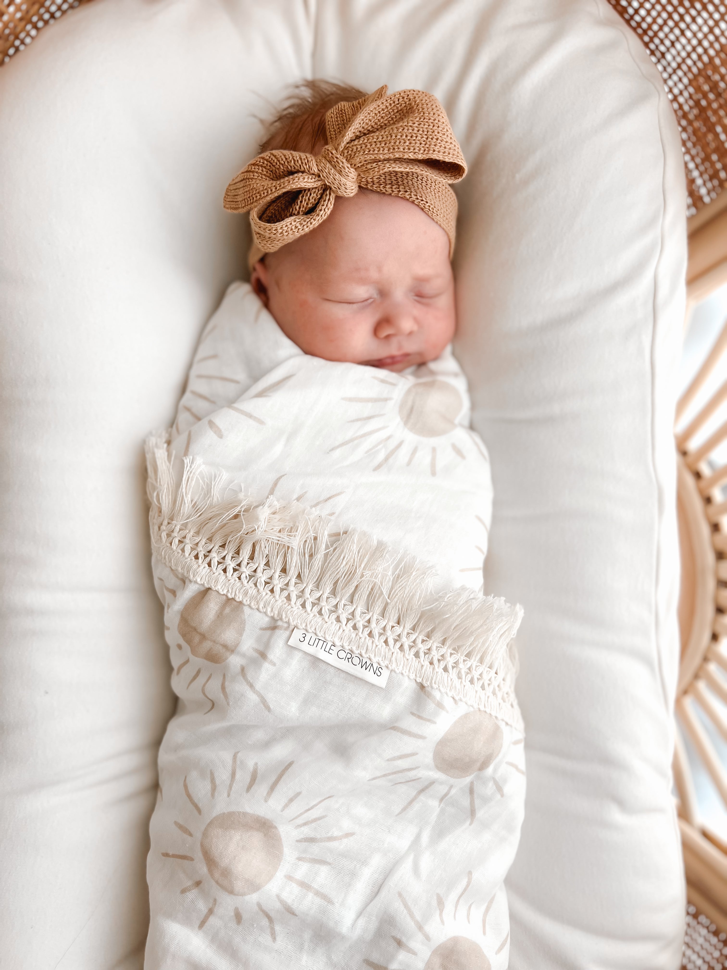 Fringe Swaddle Blanket | Suns