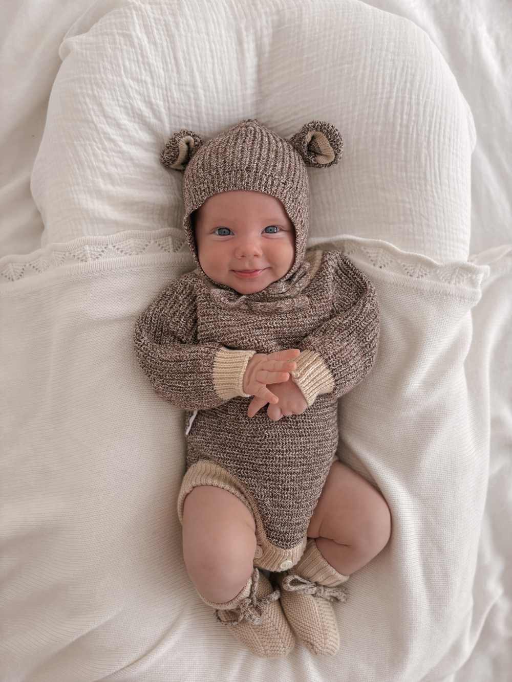 Heirloom Romper - Biscotti Fleck