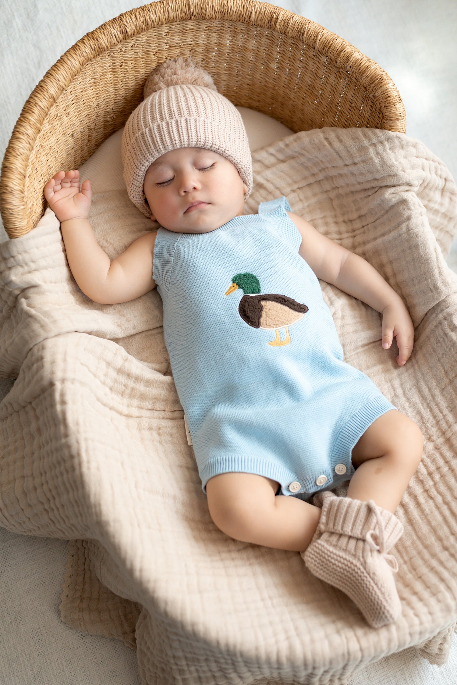 Little Mallard Knit Romper