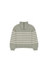 Jack Zip Jumper | Moss Marle Stripe