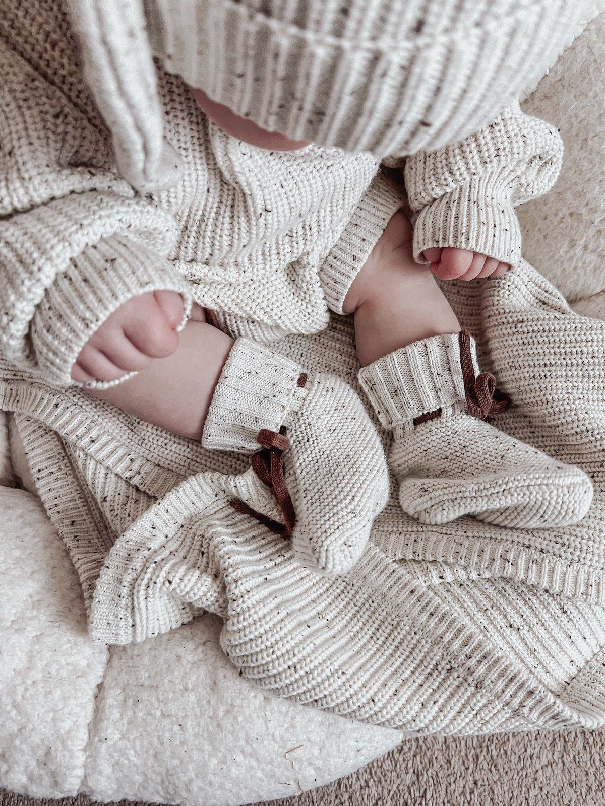 Knit Booties | Cocoa Fleck