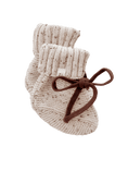 Load image into Gallery viewer, Knit Booties | Cocoa Fleck
