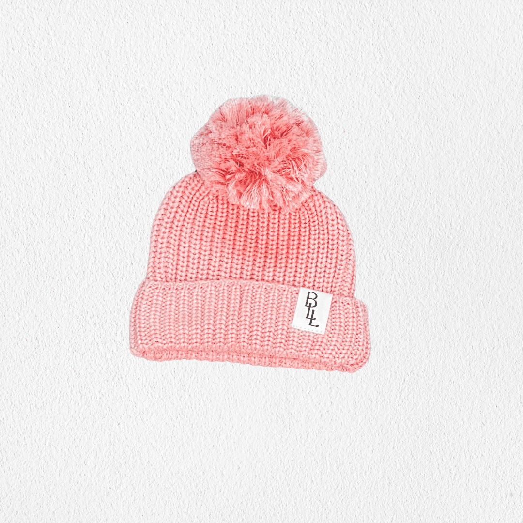 Knit Pom Beanie - Peony