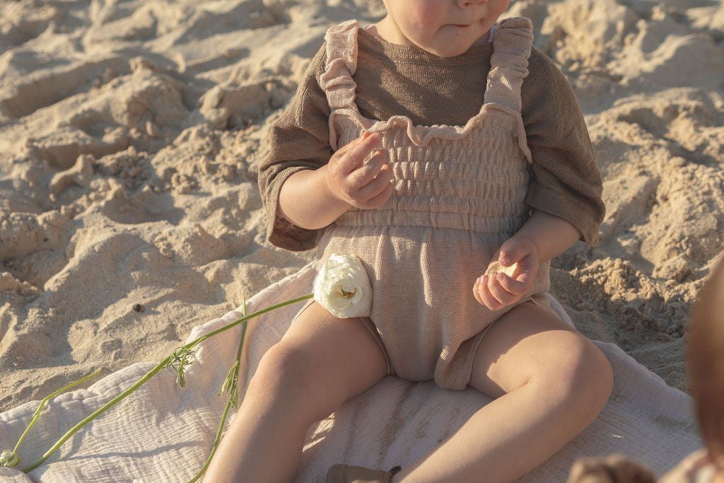 Linen Romper | Wheat