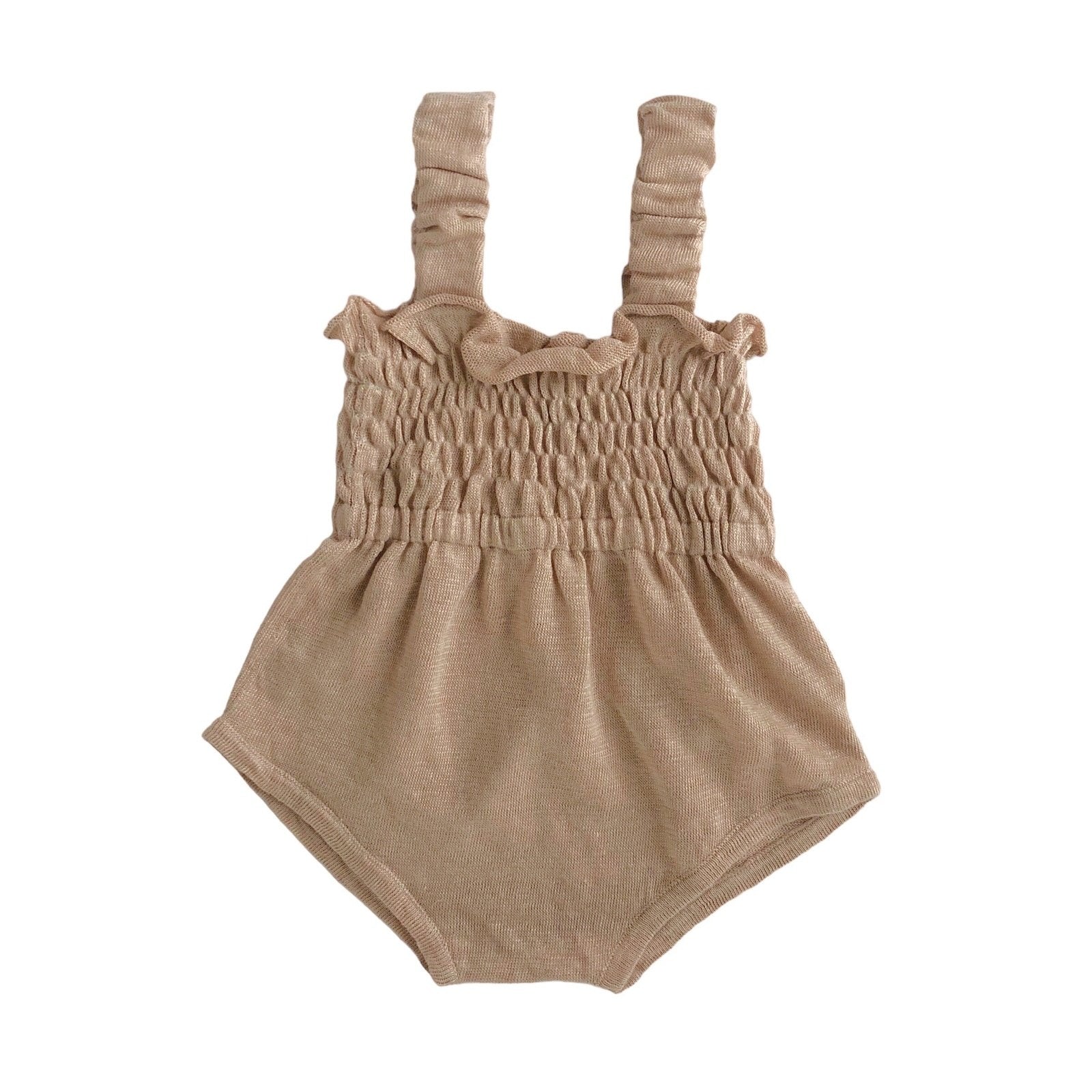 Linen Romper | Wheat