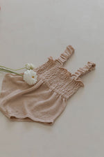 Linen Romper | Wheat