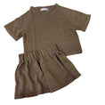 Load image into Gallery viewer, Linen Tee & Shorts Set-Mocha
