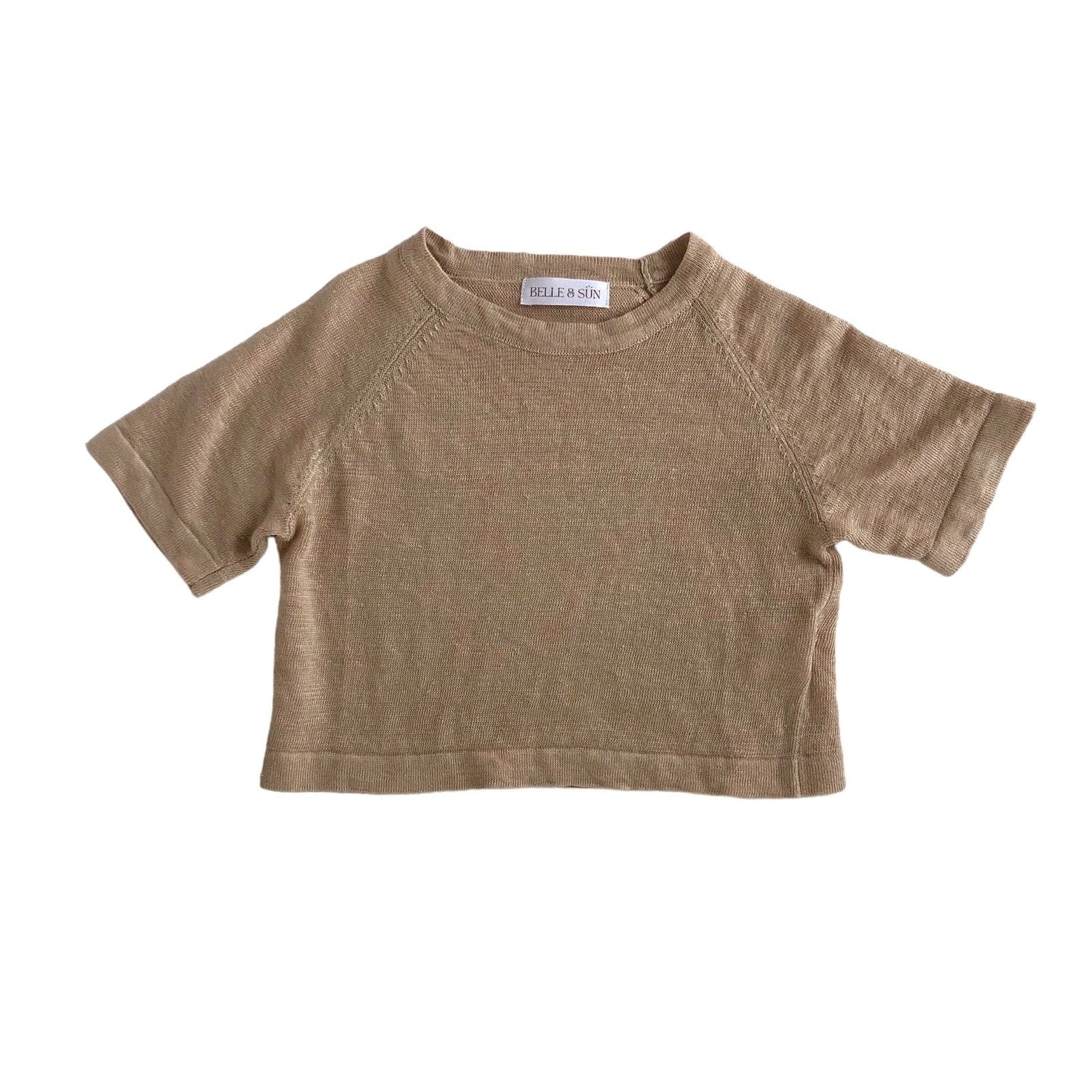 Linen Tee & Shorts Set - Wheat
