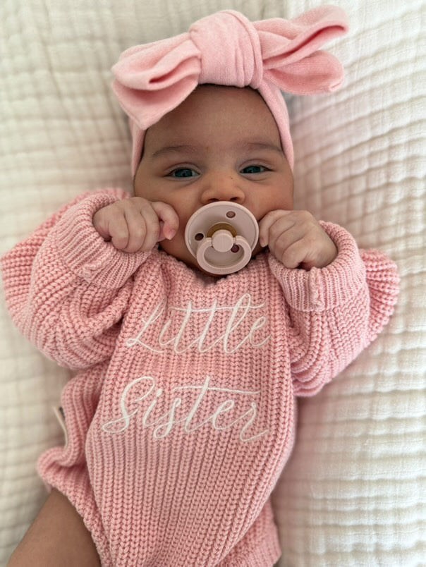 Sibling Announcement Romper - Little Sister