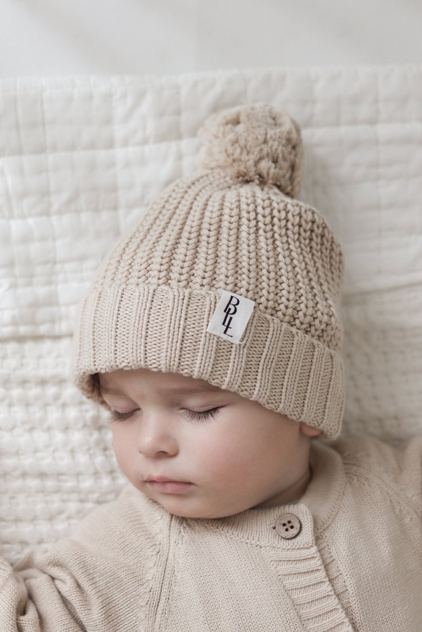 Luxe Knit Beanie - Stone