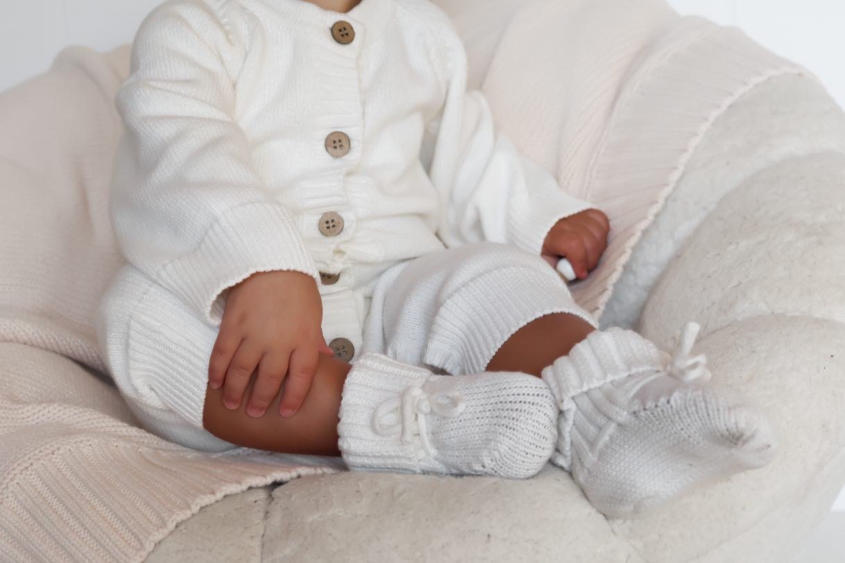 Luxe Knit Booties - Ivory