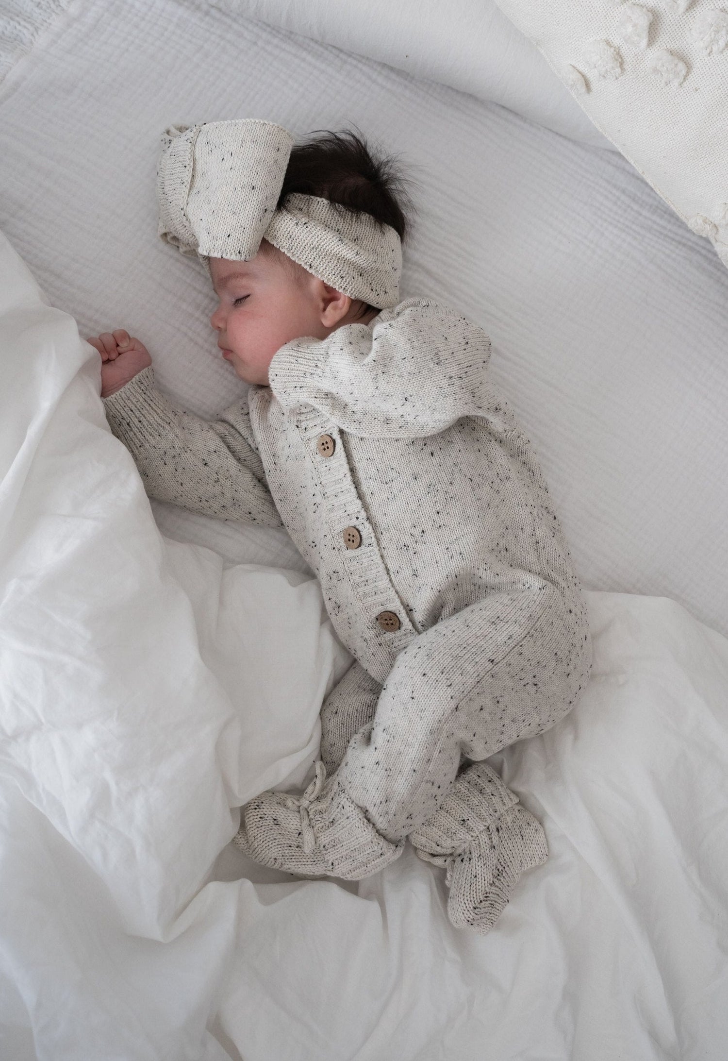 Luxe Knit Booties - Speckled Dalmatian