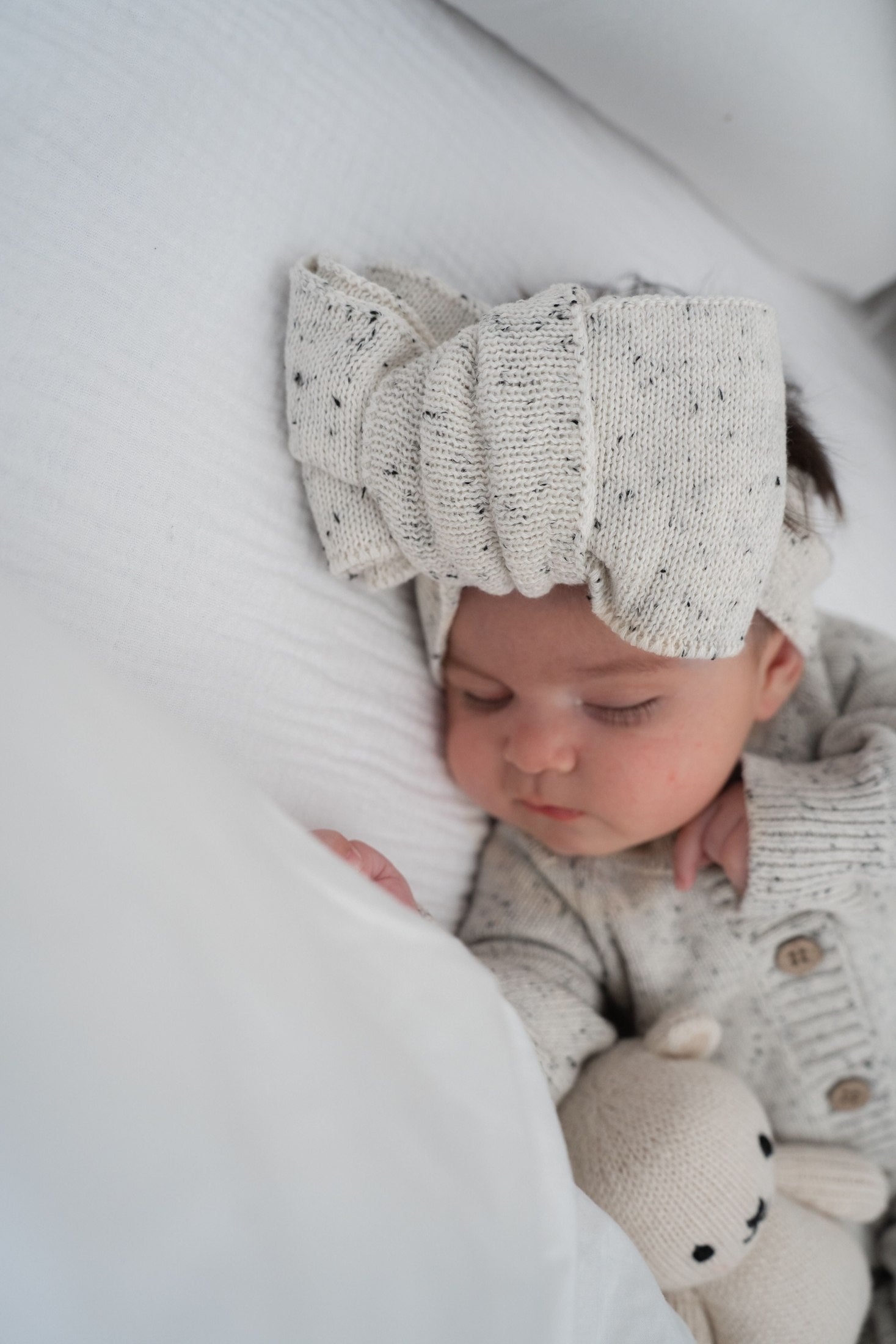 Luxe Knit Headband - Speckled Dalmatian