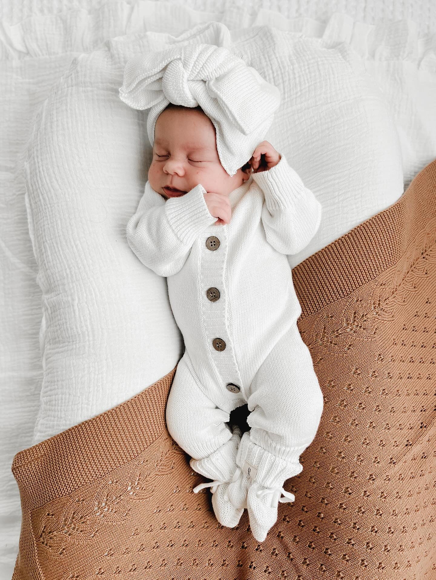 Luxe Knitted Romper - Speckled Dalmatian