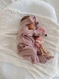 Load image into Gallery viewer, My First Outfit - Flutter Bum Onesie & Topknot Set | Soft Lavender
