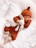 Load image into Gallery viewer, My First Outfit - Footed Overalls & Beanie Set | Bronze
