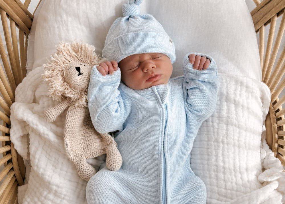 My First Outfit - Onesie & Beanie Set | Baby Blue